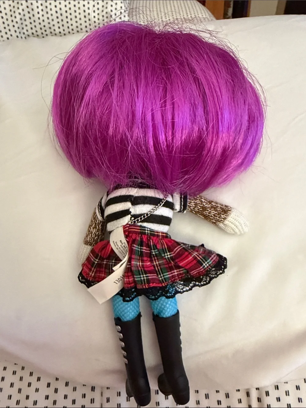Planet Sock “Magenta  Beetsch” Monkey Punk Rocker Girl Doll.
